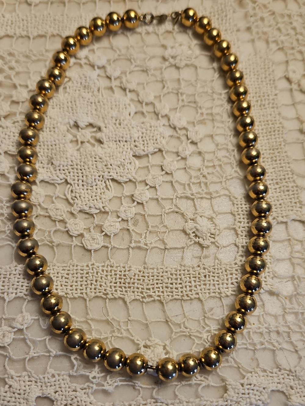 MONET Gold Beaded Necklace VINTAGE